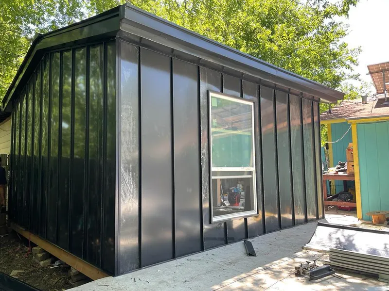 Black standing seam metal wall panels for Metal Roof Installation in Payette